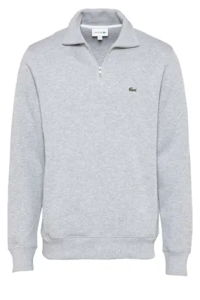 Lacoste Zip Knit Pullover Grey