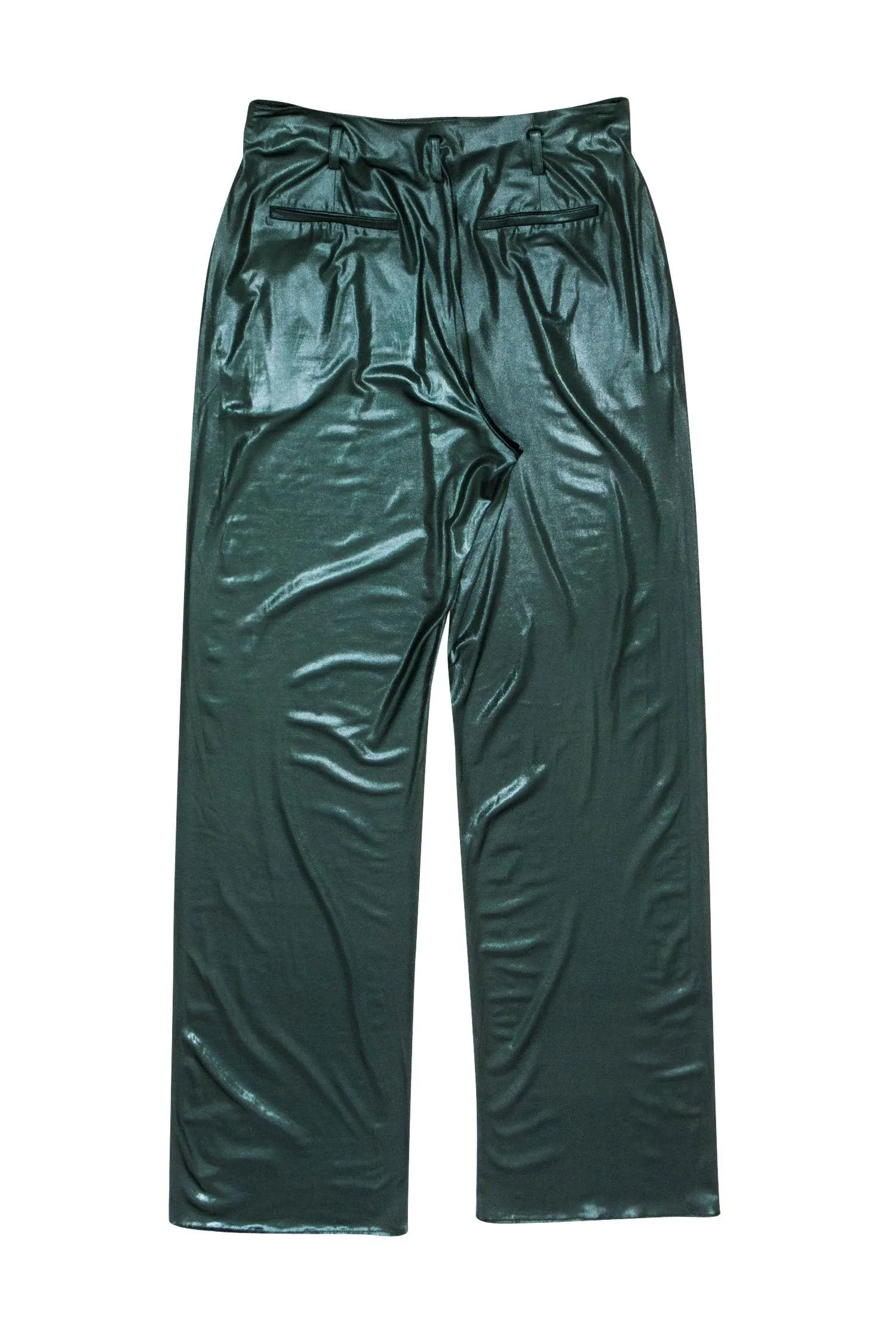 Lapointe - Green Iridescent Straight-Leg Pants Sz 4