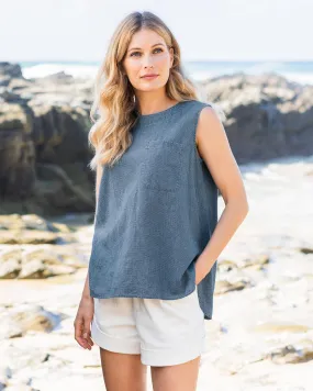 Linen Cotton Sleeveless Top