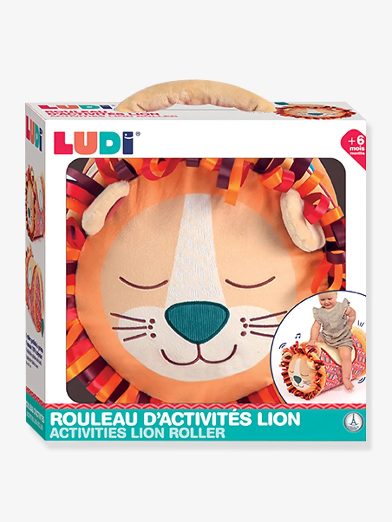 Lion Activity Prop Pillow, LUDI - multicoloured