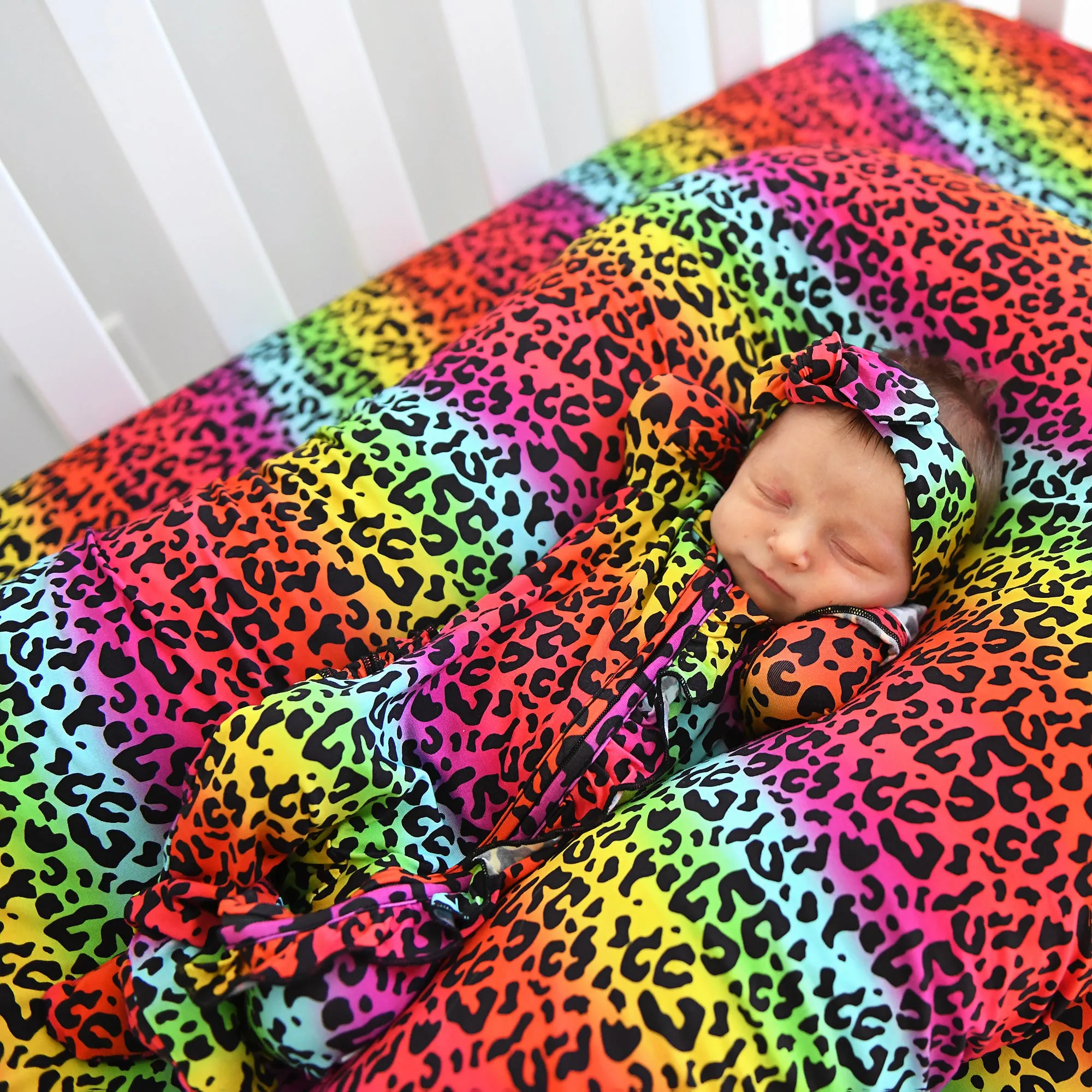 Lisa Leopard CRIB SHEET