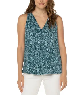 Liverpool Los Angeles Pleated Front Sleeveless Modal Knit Top Women's