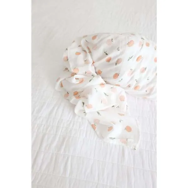 Lulujo Muslin Swaddle Blanket, Peaches