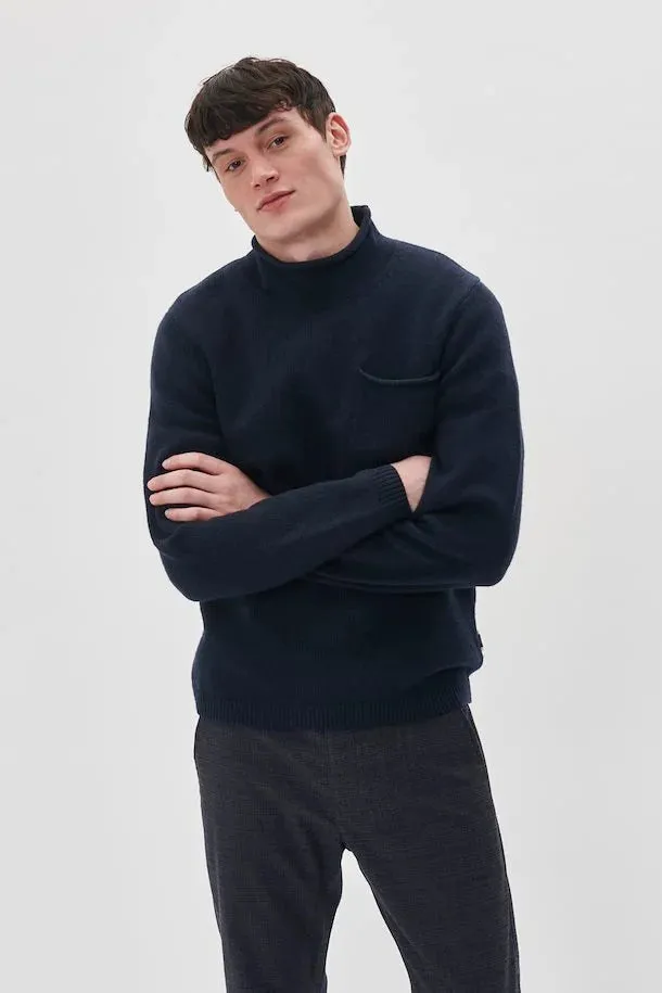 Matinique Marelaxroll Heritage Pullover - Dark Navy