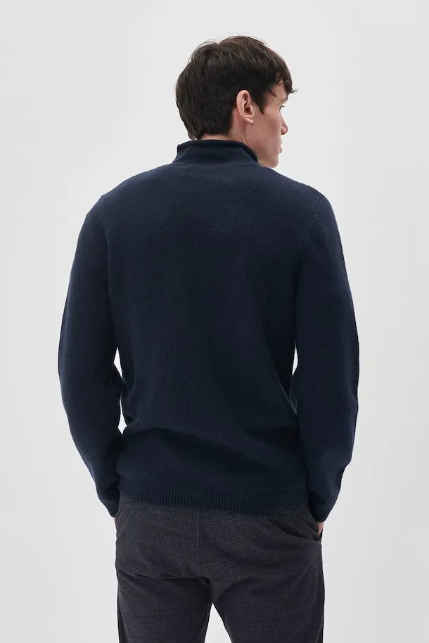 Matinique Marelaxroll Heritage Pullover - Dark Navy