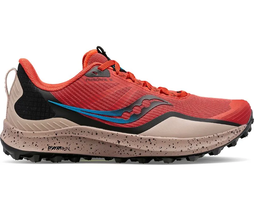 Men's Saucony Peregrine 12, Clay/Loam, 8 D Medium