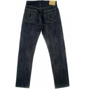 Mens Vintage Cut Union Star Non Wash Dry Raw Denim Jeans with Zip Fly SC40051N