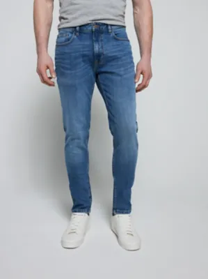 Mid Wash Skinny Fit Jeans With Stretch | Men | George at ASDA