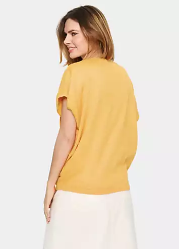 Mila Short Sleeve Round Neck Pullover by Saint Tropez | Look Again