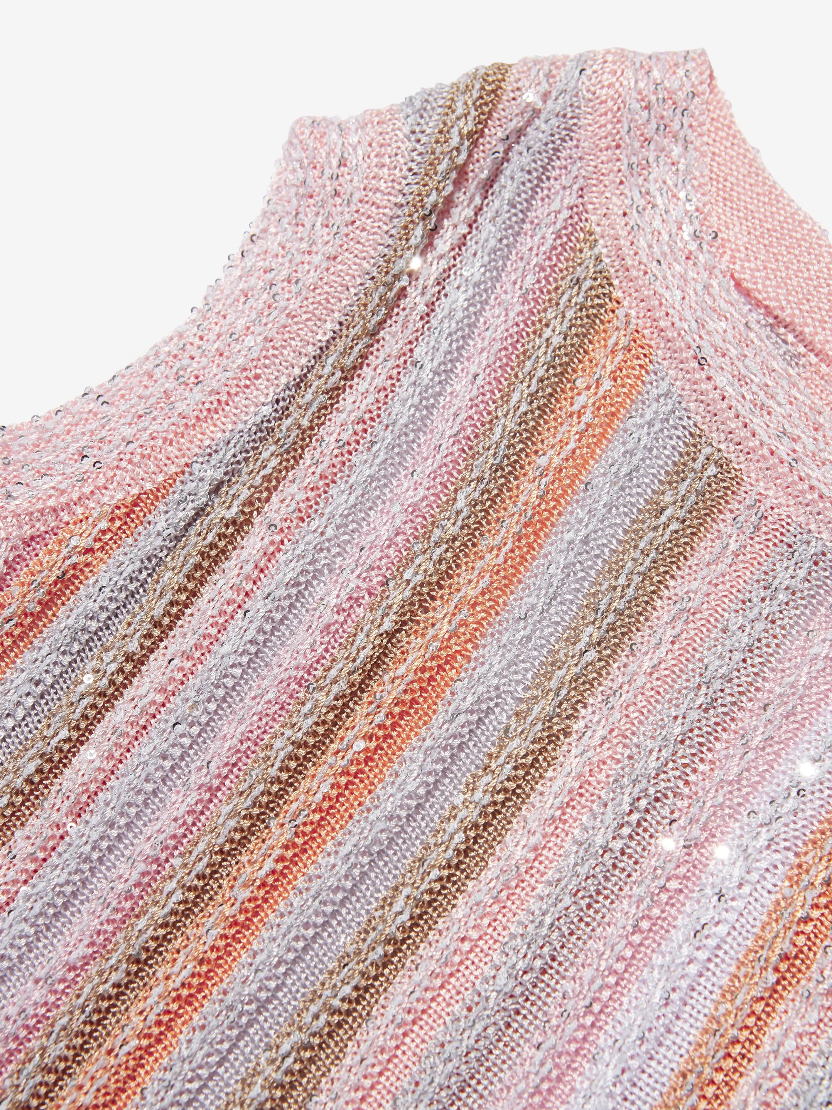 Missoni Girls Sleeveless Knit Top in Multicolour