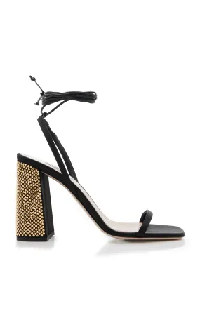 Miu Miu Crystal-Embellished Satin Sandals