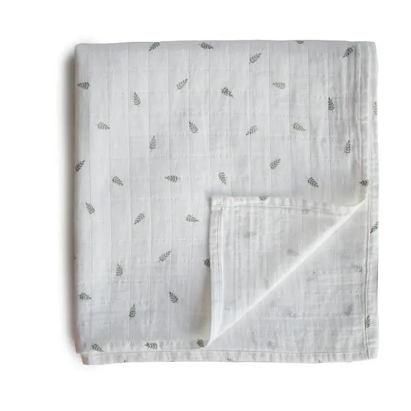 Muslin Swaddle Blanket - Leaves