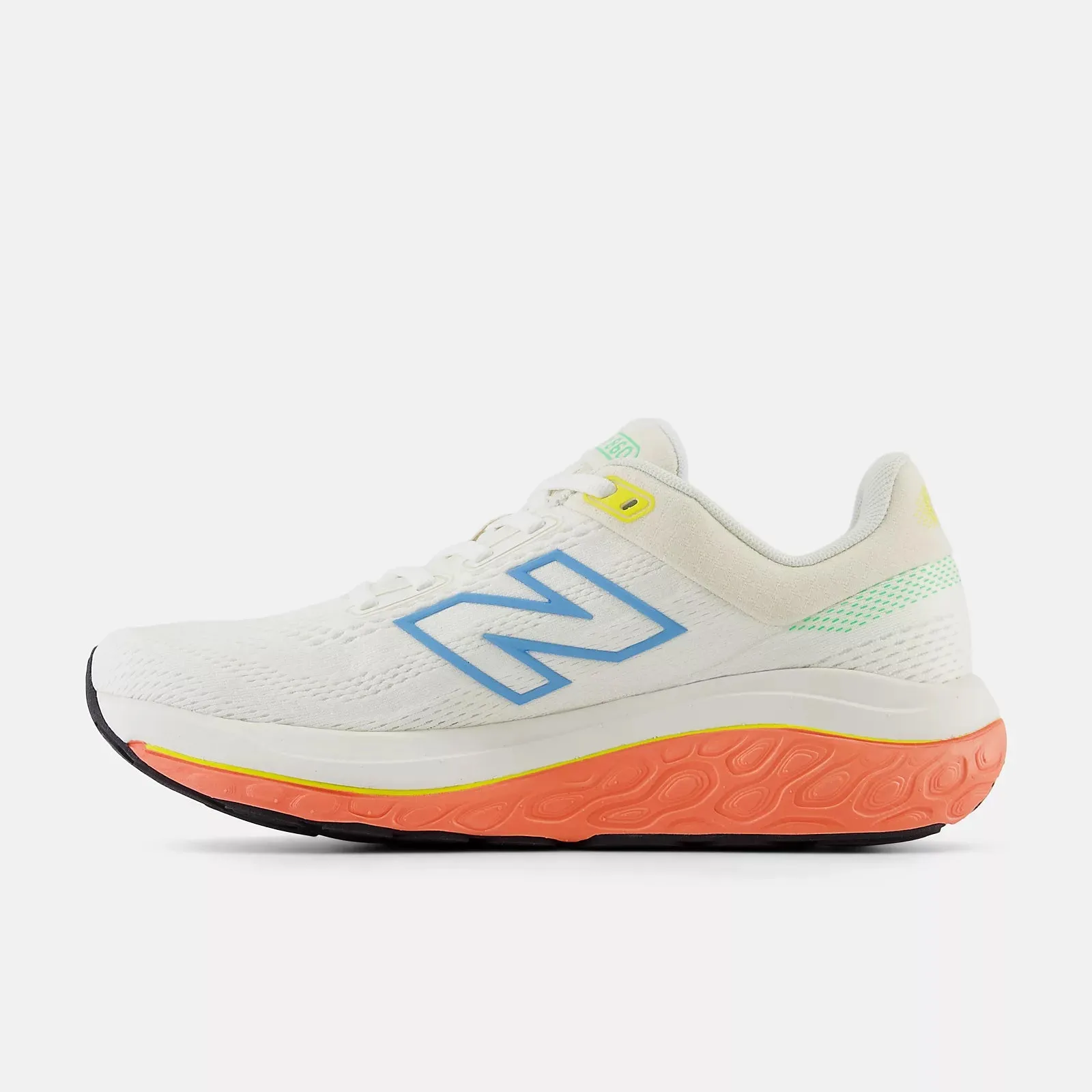 New Balance Women's 860v14 Wide Fit Running Shoes Sea Salt / Gulf Red / Coastal Blue