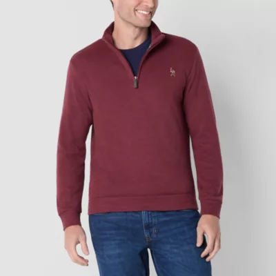 new!U.S. Polo Assn. Big and Tall Mens Mock Neck Long Sleeve Quarter-Zip Pullover