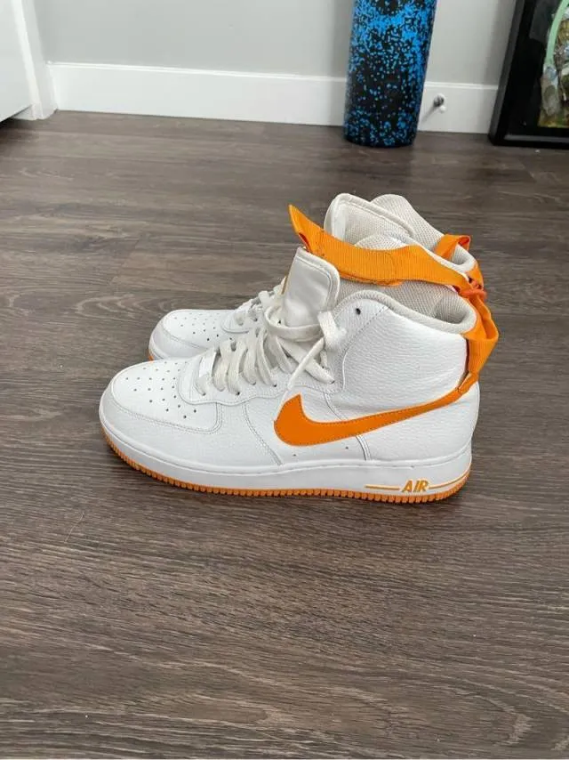 Nike Air Force 1 AF1 Ones High Vibrant Orange Sneakers