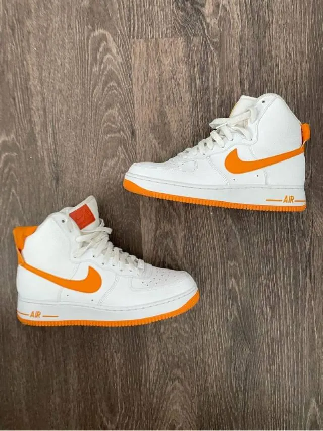 Nike Air Force 1 AF1 Ones High Vibrant Orange Sneakers