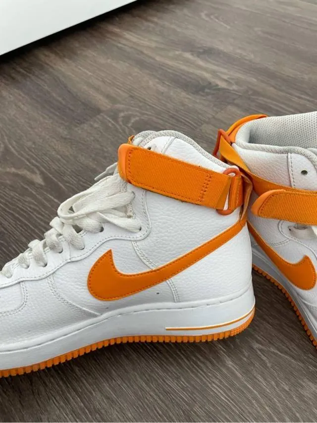 Nike Air Force 1 AF1 Ones High Vibrant Orange Sneakers