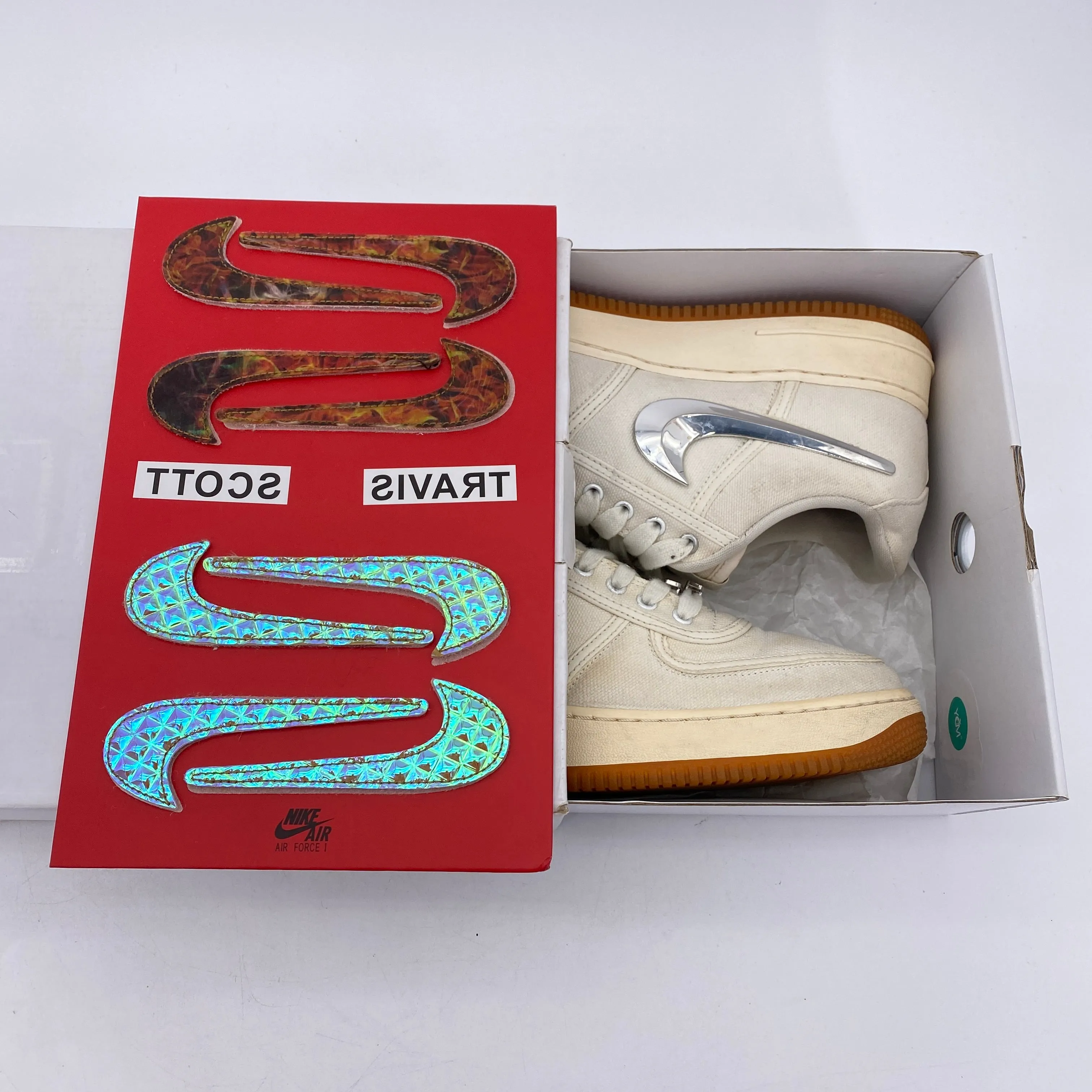 Nike Air Force 1 Low Travis Scott Sail 2018 Used Size 10