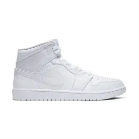 Nike Air Jordan 1 Mid (2020 Triple White/ White) Men 8-1...