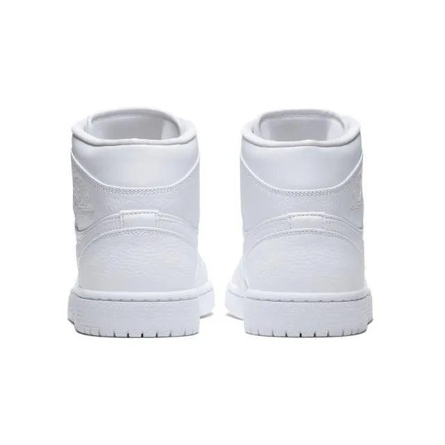 Nike Air Jordan 1 Mid (2020 Triple White/ White) Men 8-1...