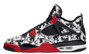 Nike Air Jordan 4 Tatoos Black White Red Basketball Men