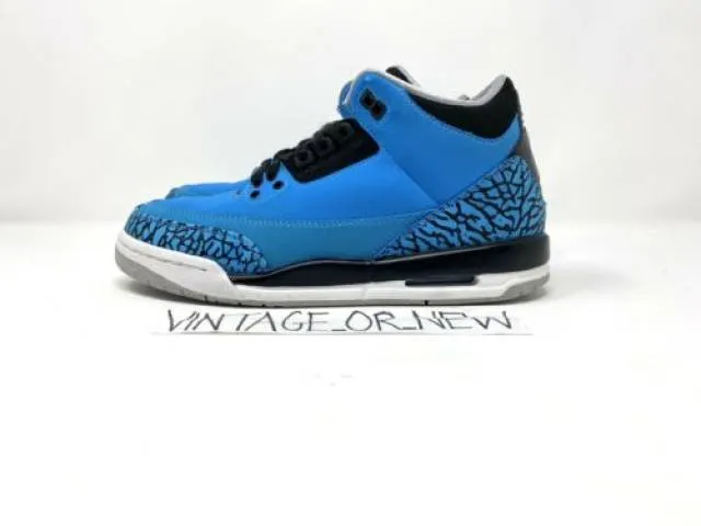 Nike Air Jordan III 3 Powder Blue Retro 2013 BG GS 39861...