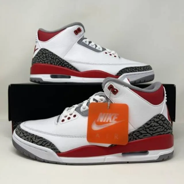 Nike Air Jordan Retro III 3 OG Fire Red 2022 White Black...