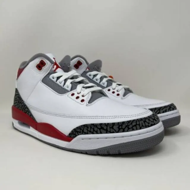 Nike Air Jordan Retro III 3 OG Fire Red 2022 White Black...