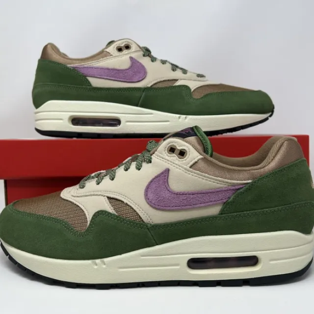 Nike air max 1 nh treeline 2022 green light bordeaux men's size 11 dr9773-300