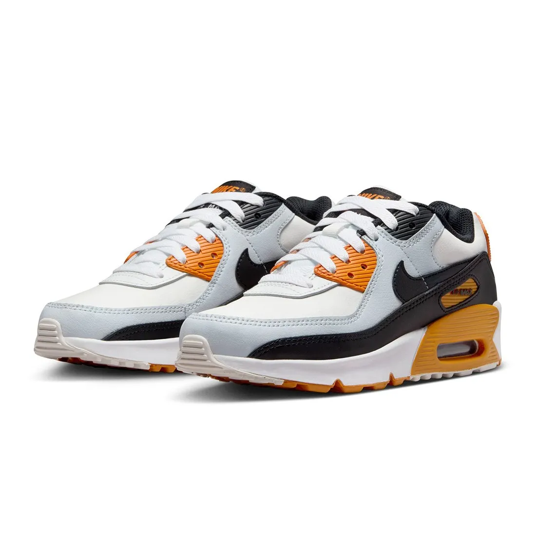 Nike Big Kids Air Max 90 Ltr (pure platinum / black-summit white-monarch)