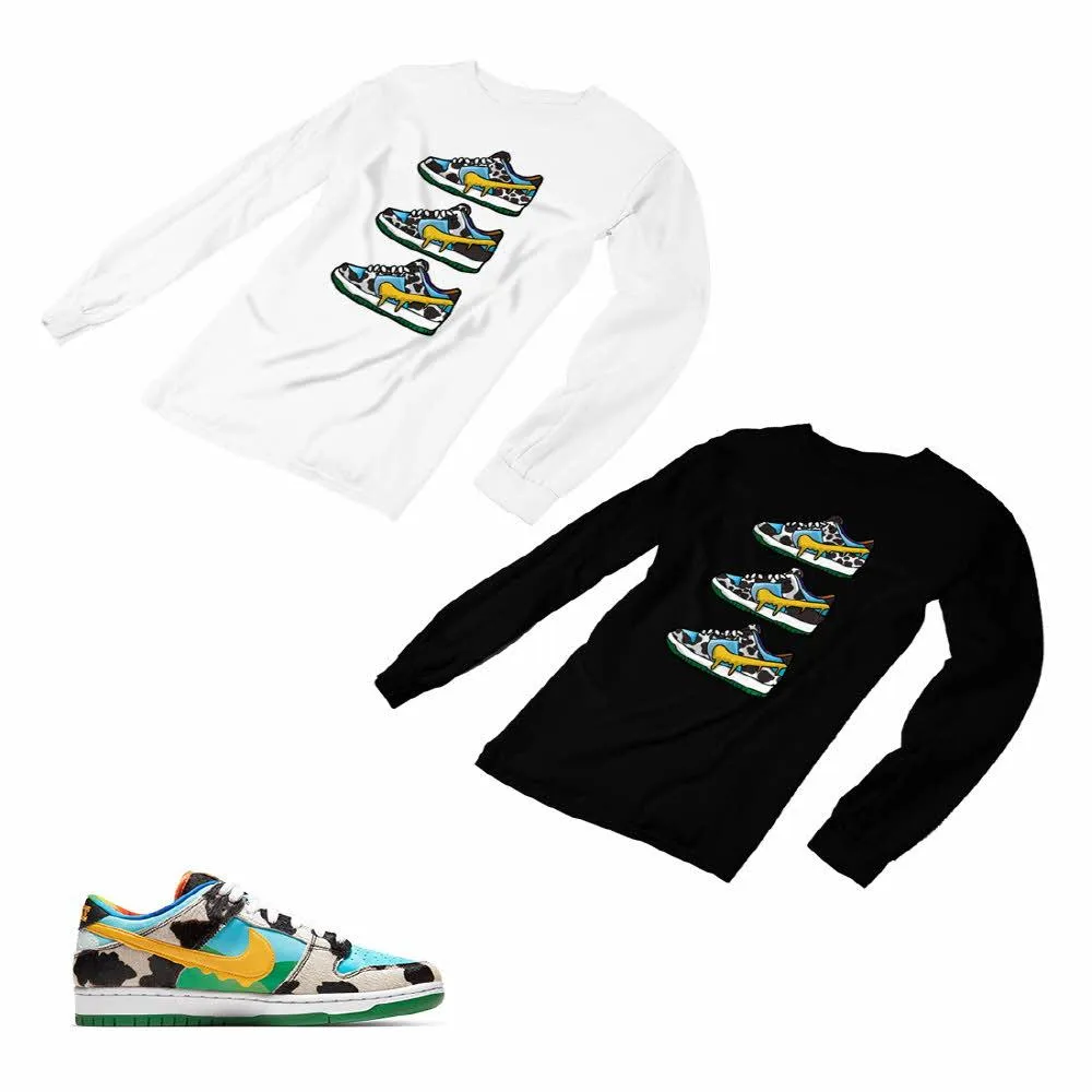 Nike Dunk Ben Jerry’s Matching Custom Designed Long Sleeve T shirt ND 1-2-11