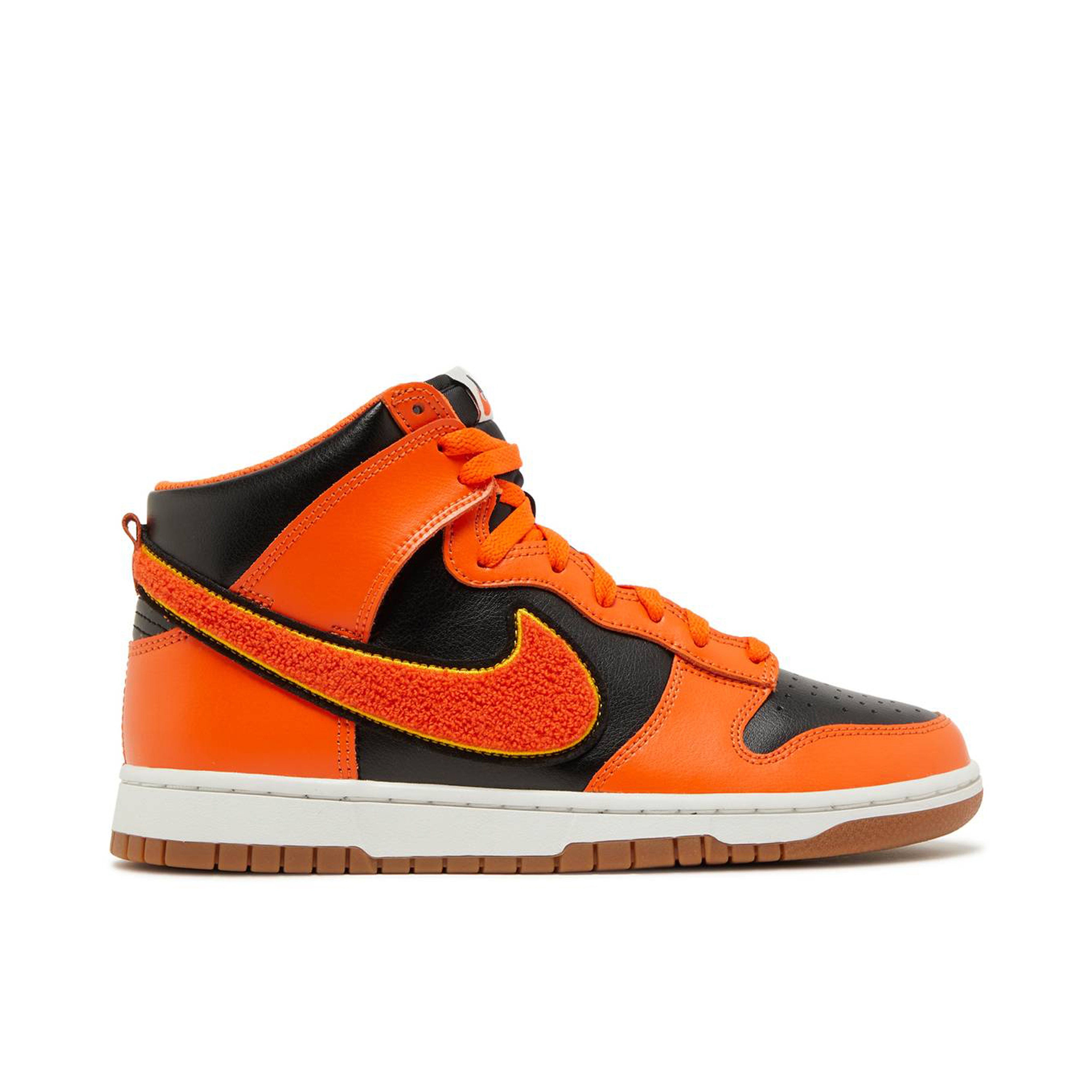 Nike Dunk High Chenille Swoosh Safety Orange | DR8805-002 | Laced