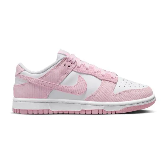 Nike dunk low (pink corduroy/ white/ pink foam) sizes 6-10 fn7167-100