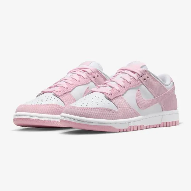 Nike dunk low (pink corduroy/ white/ pink foam) sizes 6-10 fn7167-100