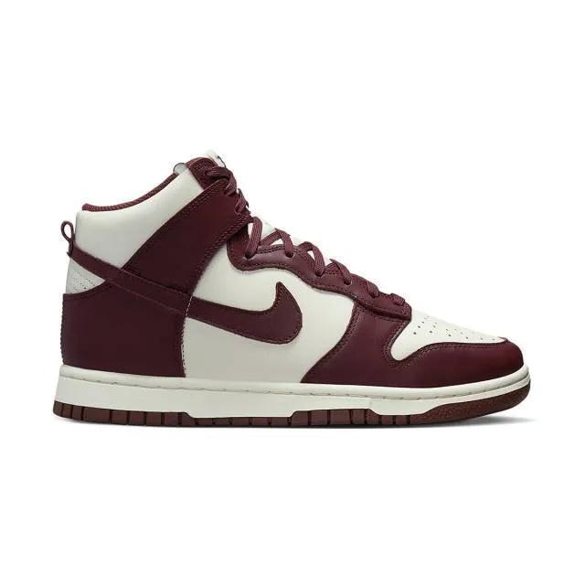 Nike women's dunk high (burgundy crush/ sail white/ dark red) sizes 6-10 dd1869-601