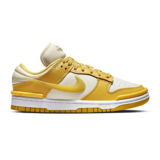 Nike women's dunk low twist (vivid sulfur/ yellow/ coconut milk/ white/ vivid sulfur) sizes 5-12 dz2