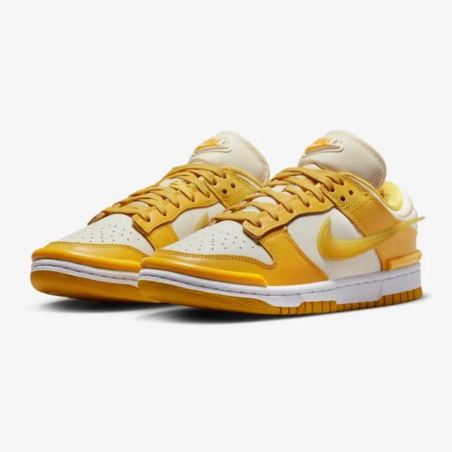 Nike women's dunk low twist (vivid sulfur/ yellow/ coconut milk/ white/ vivid sulfur) sizes 5-12 dz2