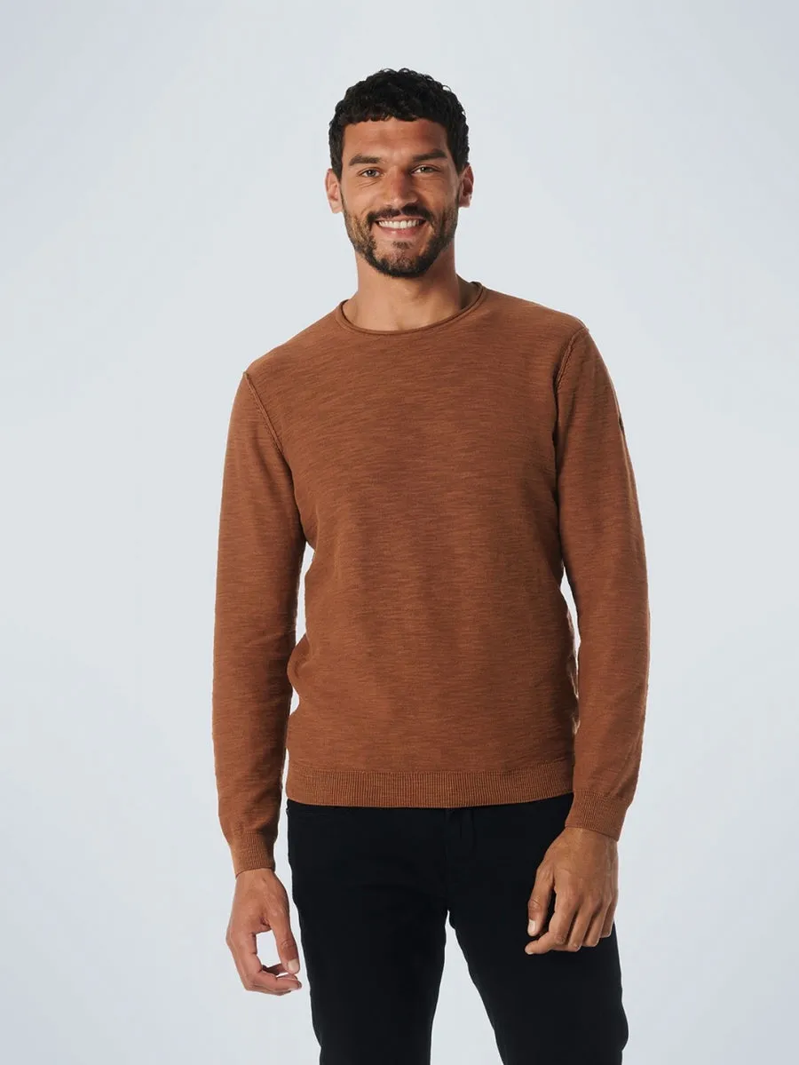 No Excess Caramel Crew Neck Cotton Pullover