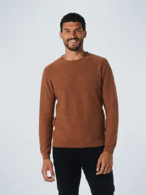 No Excess Caramel Crew Neck Cotton Pullover