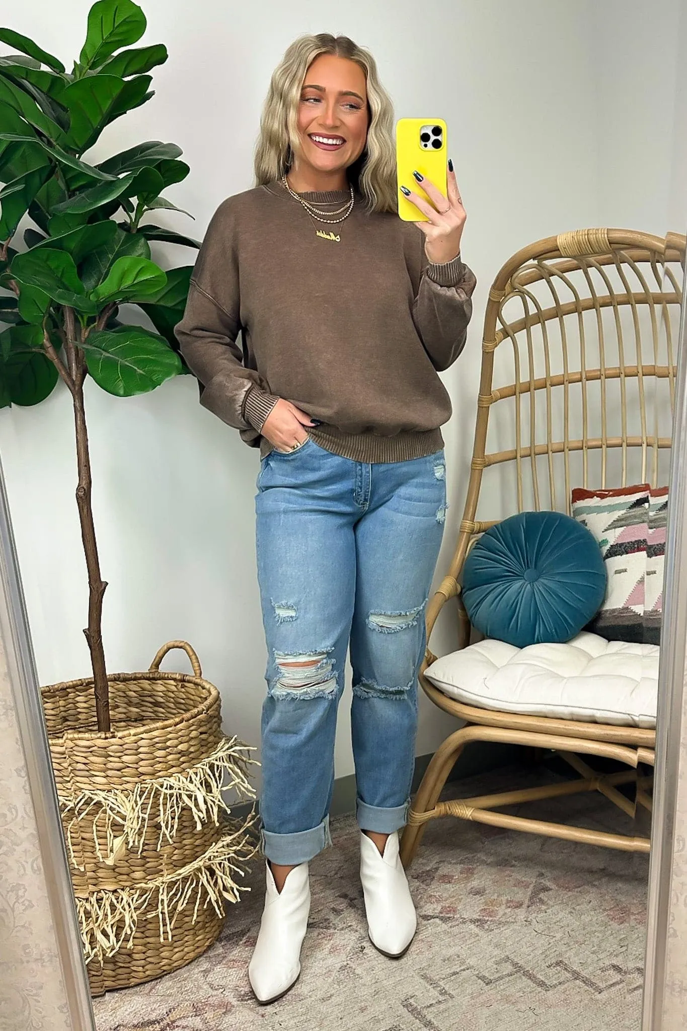 Nuvola Acid Wash Oversized Pullover