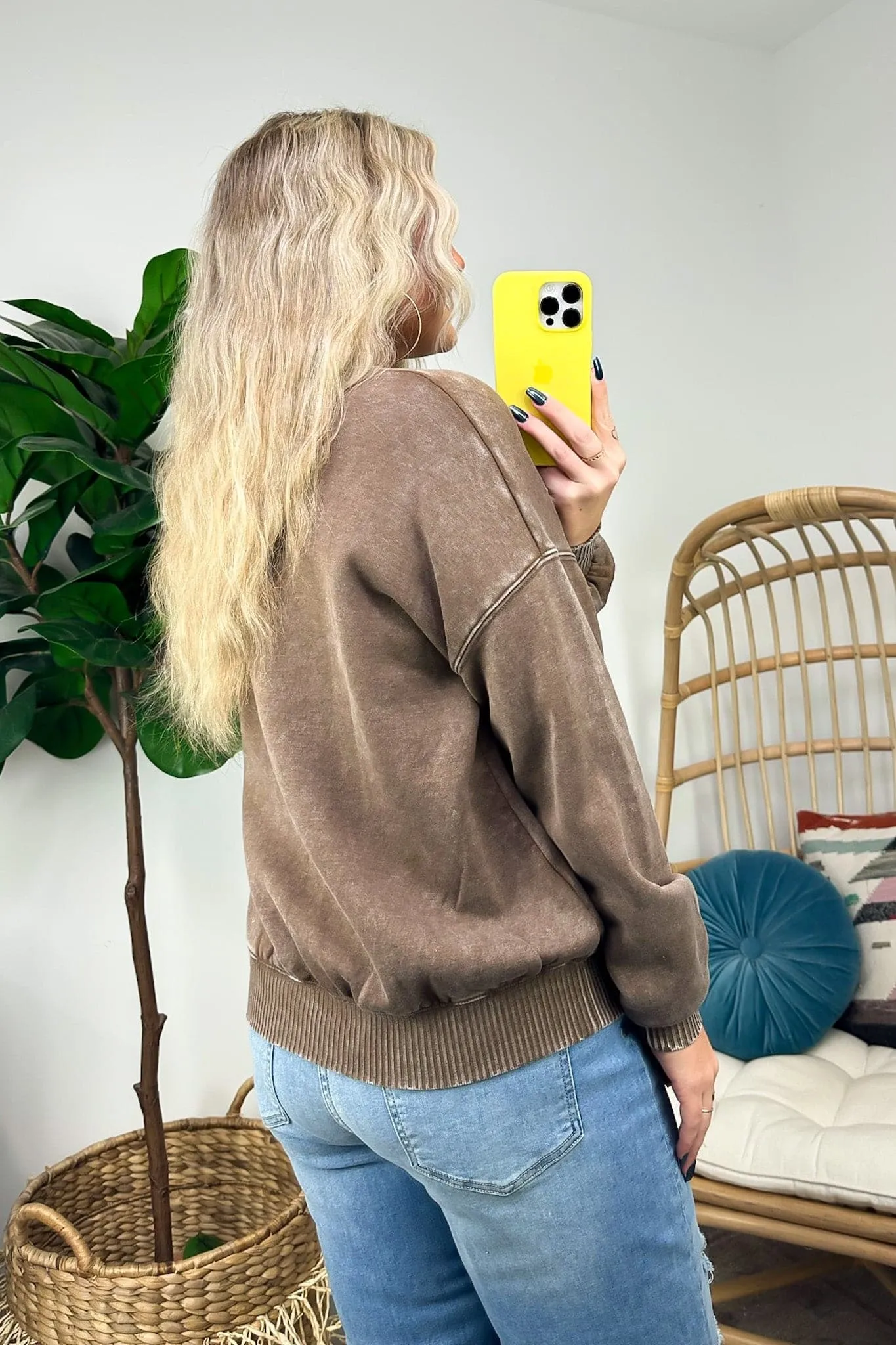 Nuvola Acid Wash Oversized Pullover