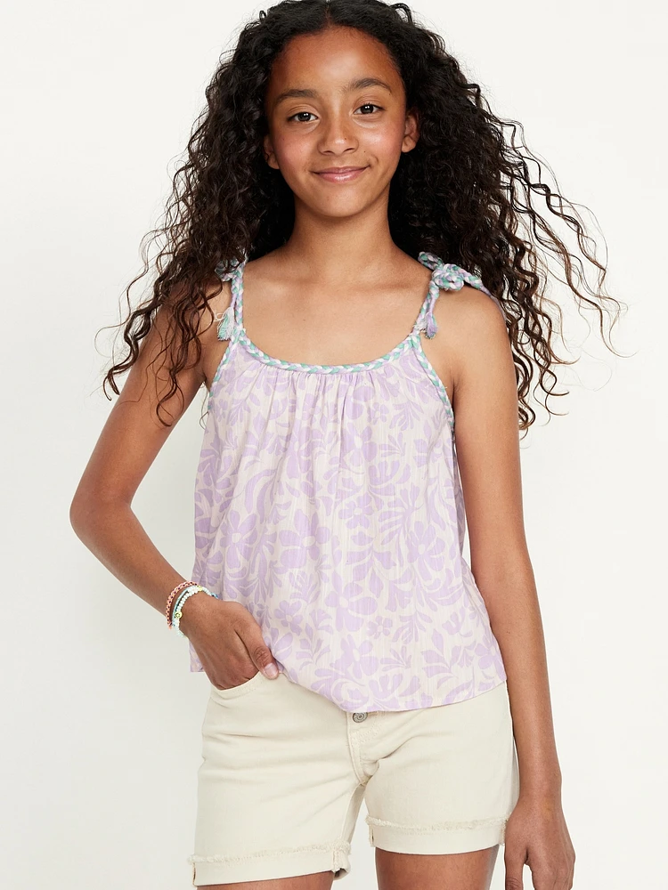 Old Navy Printed Sleeveless Braided Tank Top for Girls