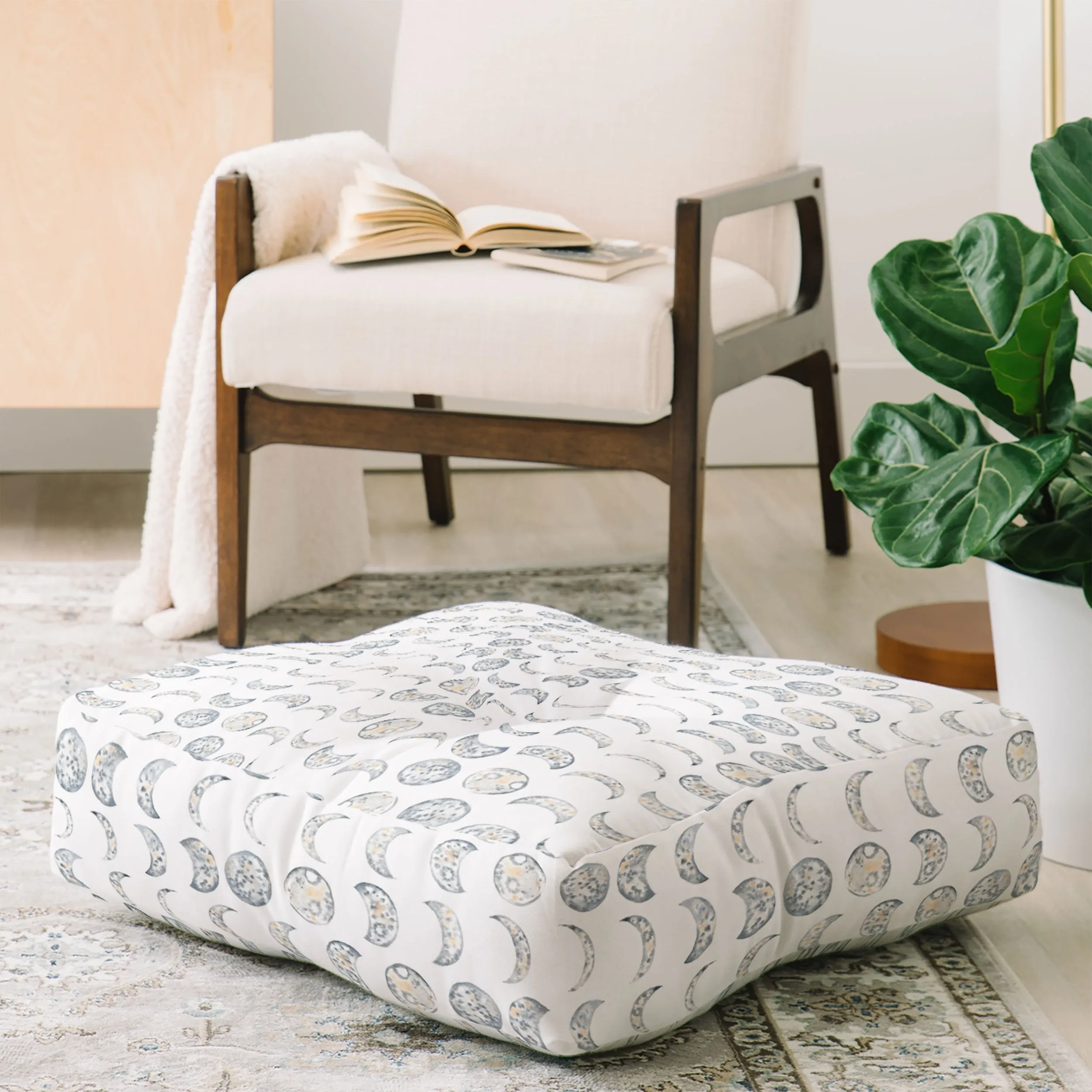 Ole Moon Gazer Floor Pouf Pillow Square (DS)