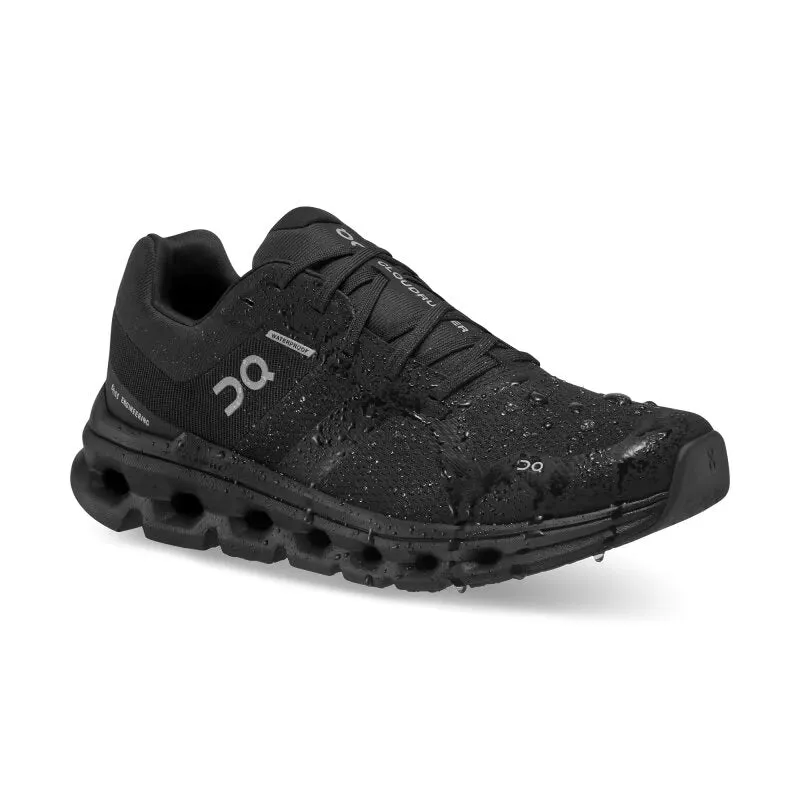 On Women's Cloudrunner Waterproof Running Shoes - Black