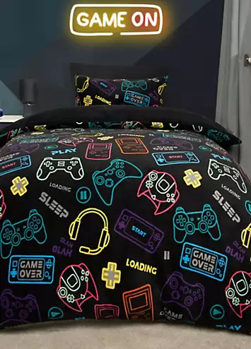 Online Home Shop Kids Gaming Printed Fleece Duvet Cover Set | Kaleidoscope