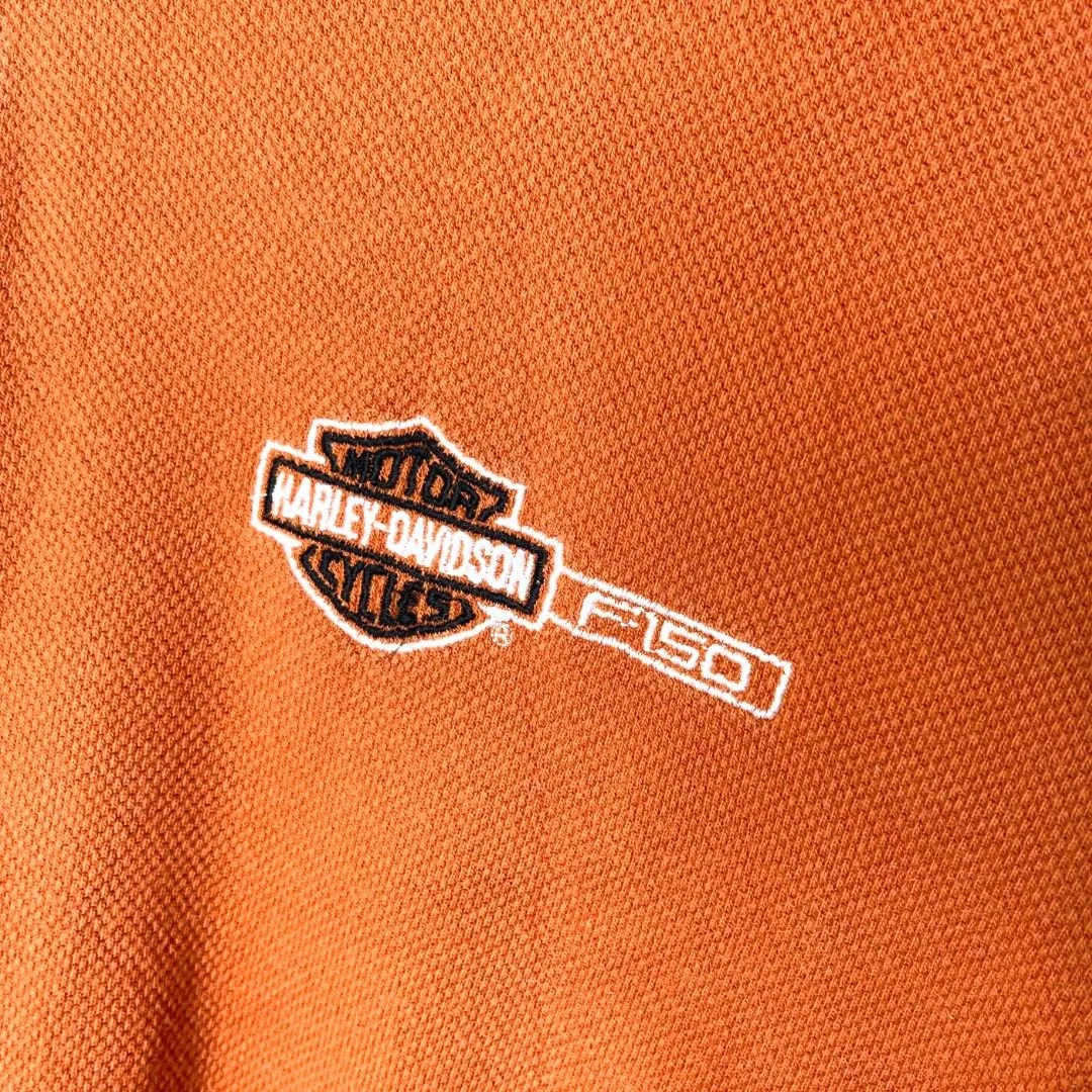 Orange Harley Davidson Polo - VintageVera