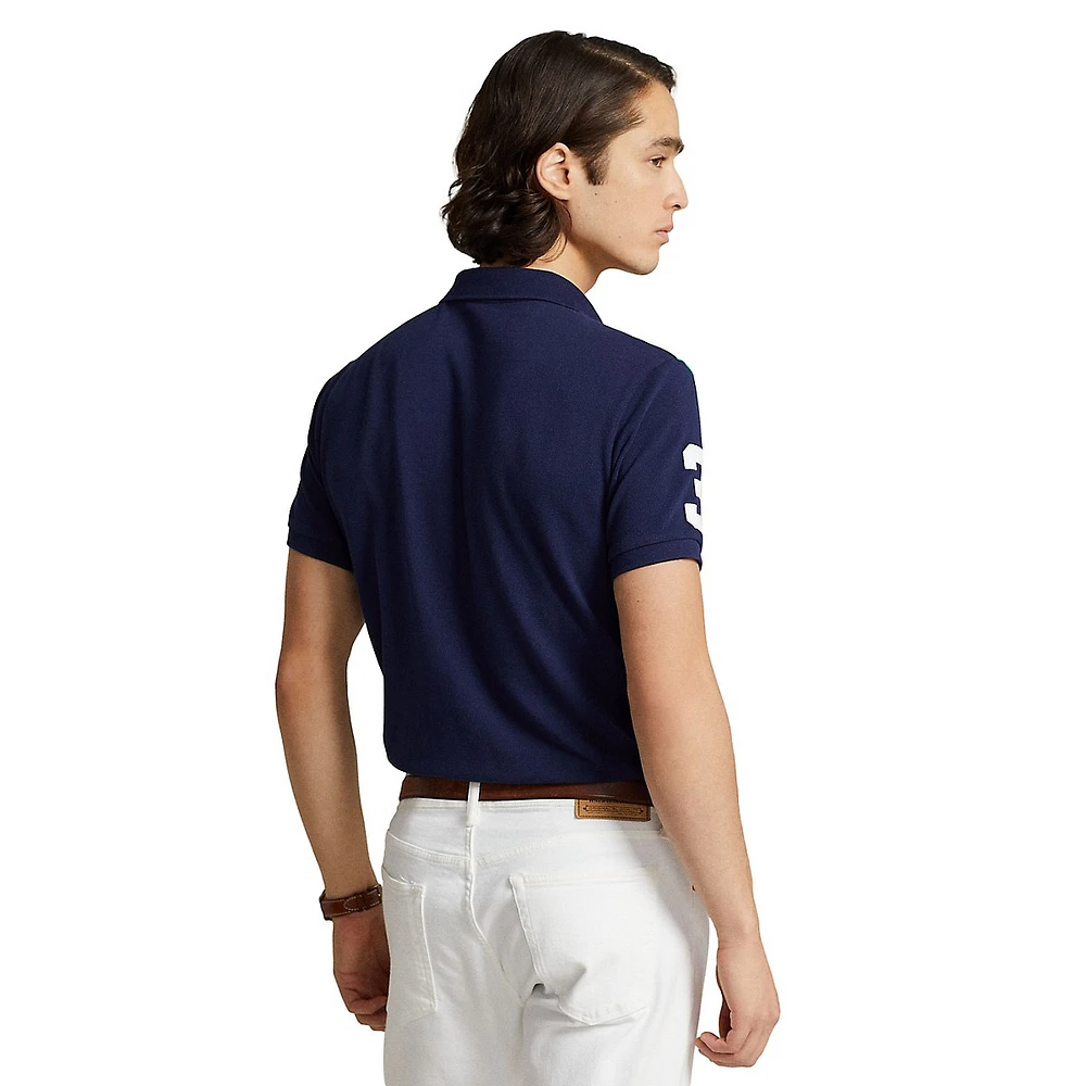 Polo Ralph Lauren Custom Slim Fit Big Pony Mesh Polo Shirt