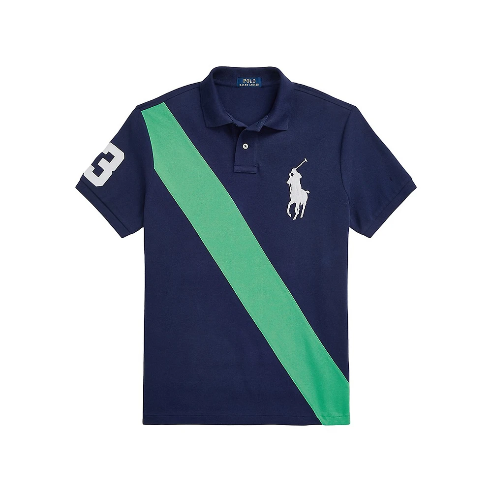 Polo Ralph Lauren Custom Slim Fit Big Pony Mesh Polo Shirt