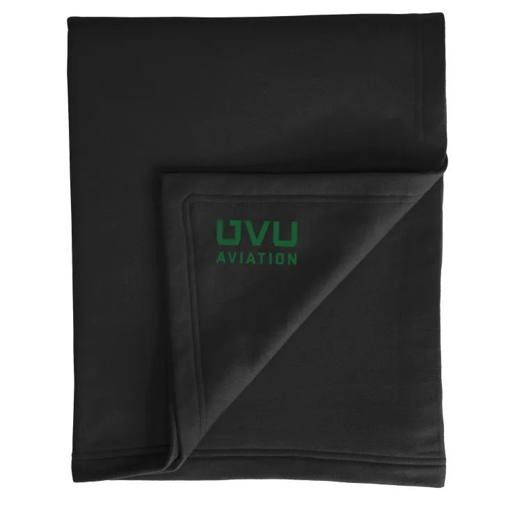 Port & Company Core Fleece Sweatshirt Blanket- UVU Aviation