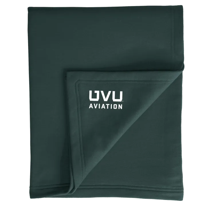 Port & Company Core Fleece Sweatshirt Blanket- UVU Aviation